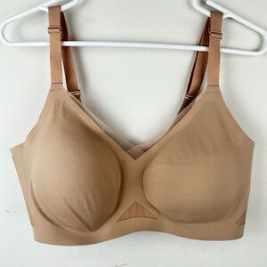 HoneyLove LiftWear CrossOver Bra Wireless Sand Beige Size 1X